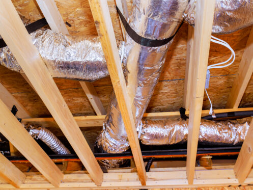 Ductwork installed in a Naples home.